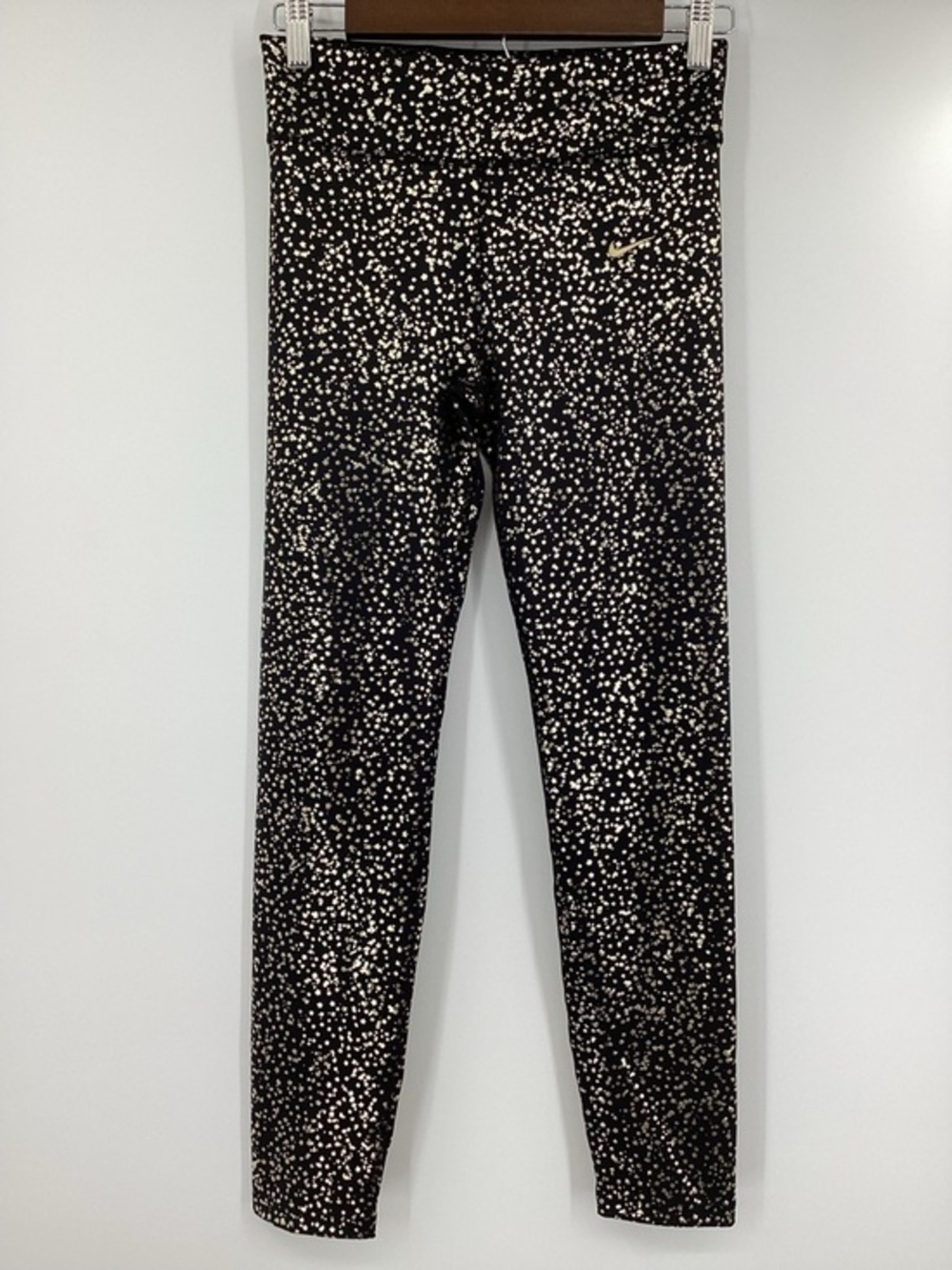 Nike Dri-Fit Black Leggings with White Speckle Stars Print